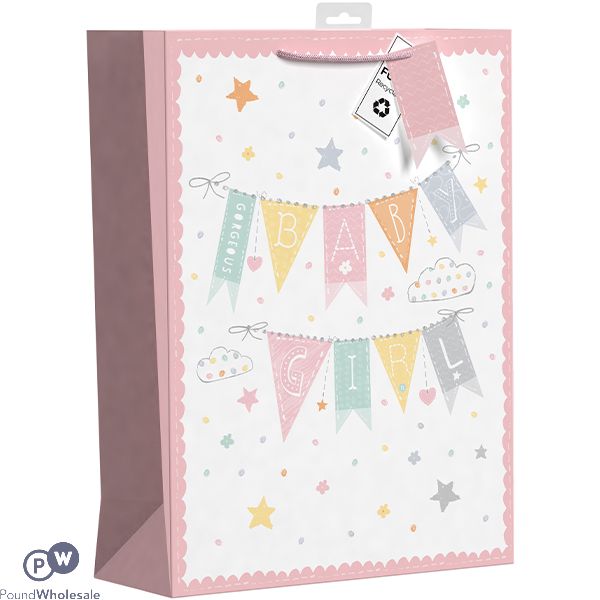 Giftmaker Gorgeous Baby Girl Gift Bag Xl