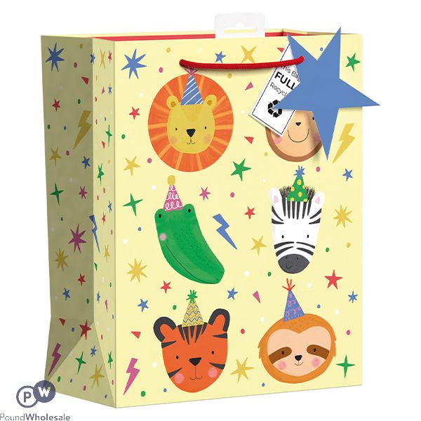 Giftmaker Party Safari Animals Gift Bag Large
