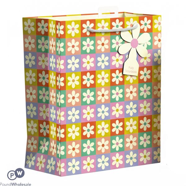 Giftmaker Retro Floral Gift Bag Large