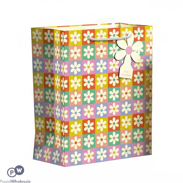 Giftmaker Retro Floral Gift Bag Medium