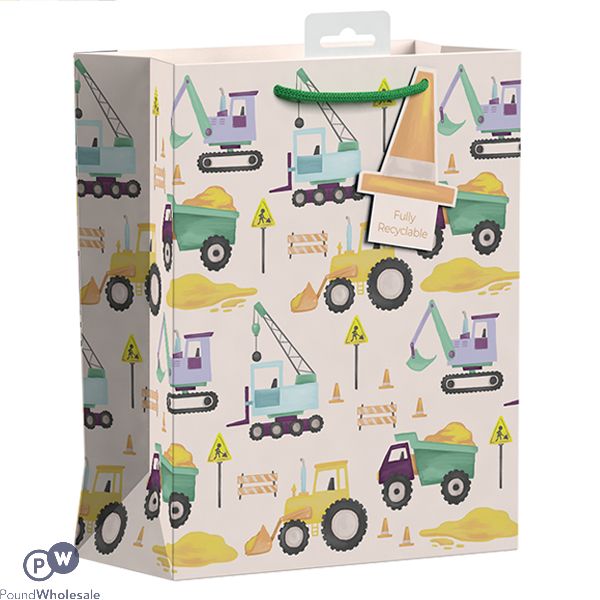 Giftmaker Diggers & Trucks Gift Bag Large
