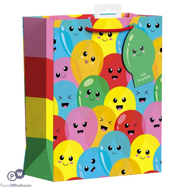 Giftmaker Multicoloured Emotion Balloon Gift Bag Large