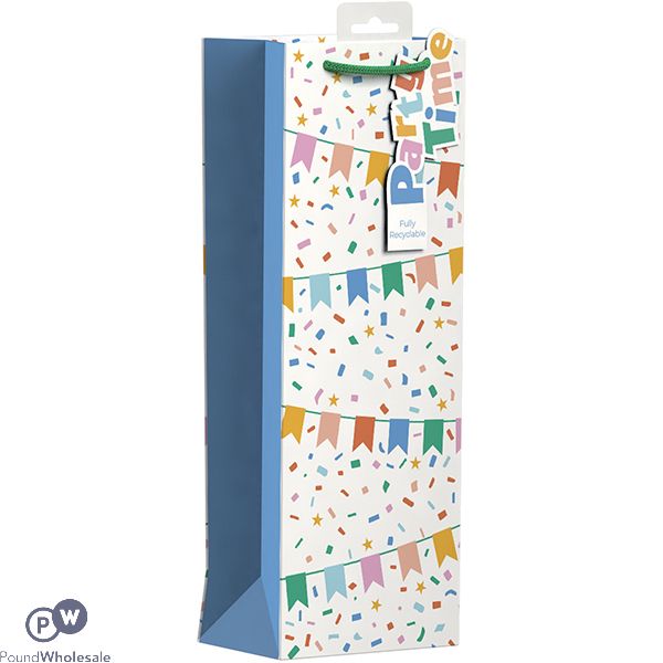 Giftmaker Confetti Bunting Gift Bag Bottle