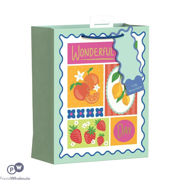 Giftmaker Wonderful Day Fruit Market Gift Bag Medium
