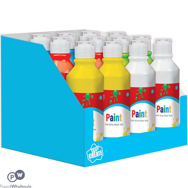 Kids Create Poster Paint 300ml CDU Assorted Colours