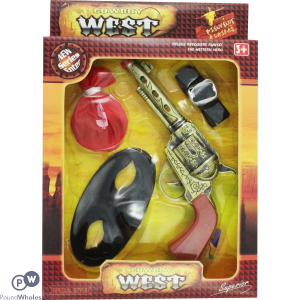 Cowboy West Detailed Pistol With Accessories In Box (30cm X 21cm)