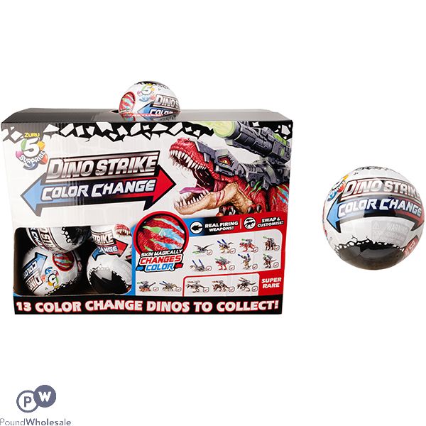 Zuru 5 Surprise Dino Strike Colour Changing Dinosaur Egg Assorted