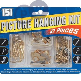 Swpeet 192-Piece Picture Hanging Kit - Hooks, D-Rings, Wire, Cutter For 10-75 Lbs, Heavy Duty - View #11