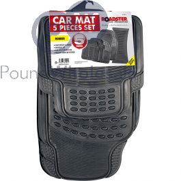 thumbnail image 2 of Heavy Duty Black Rubber Car Mat Set – Fits Renault Megane 2002 | XtremeAuto 4pc 2 of 4