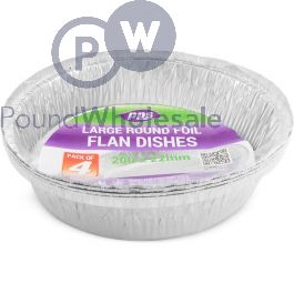 Wholesale Large Round Foil Flan Dishes 20cm X Pack Pound