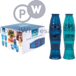 Wholesale Bello Fish Stacking Glass Tumblers Set 4pc Assorted Colours ...