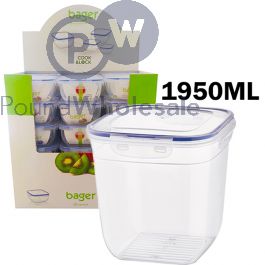 Wholesale Bager Click & Lock Square Food Storage Food Container 1950ml ...