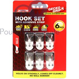 Wholesale Dekton Gecko Grip Adhesive Hook Set 6pc Pound Wholesale