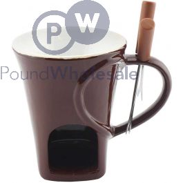 Wholesale Chocolate Fondue Mug With Dipping Forks Pound Wholesale