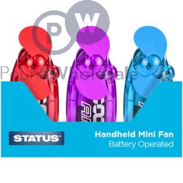 Status Mini Fan Wholesale Status Hand Held Mini Fan Assorted Colours Cdu | Pound Wholesale