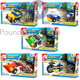 Wholesale Red Deer Toys 2-in-1 Transport Vehicle Building Blocks Set ...