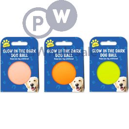 Wholesale Kingdom Glow In The Dark Dog Ball 6.5cm Assorted Colours Pound Wholesale