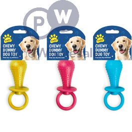 Wholesale Kingdom Rubber Chewy Dummy Dog Toy Assorted Colours Pound Wholesale