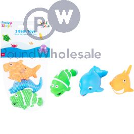 Wholesale First Steps Vinyl Fish Family Bath Toy 3 Pack | Pound Wholesale