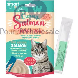 Wholesale Smart Choice Creamy Salmon Lick Cat Treat Pack 84g