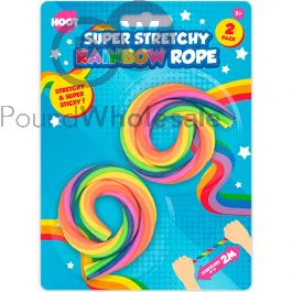 Sticky Rope Toy Wholesale Hoot Super Stretchy Sticky Rainbow Rope 2m 2 Pack | Pound ...