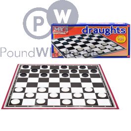 My Traditional Black & White Draughts Set box view