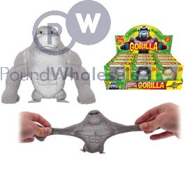 Wholesale Squish Stretch Gorilla Toy Cdu Assorted Colours