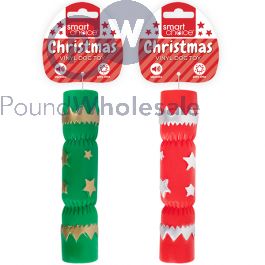 Wholesale Smart Choice Christmas Squeaky Vinyl Cracker Dog Toy Assorted Colours | Pound Wholesale