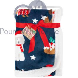 Wholesale Smart Choice Sherpa Christmas Pet Blanket 90cm X 70cm | Pound Wholesale