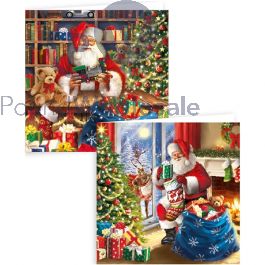 Wholesale Giftmaker Traditional Santa Christmas Cards 2 Assorted 10pc ...