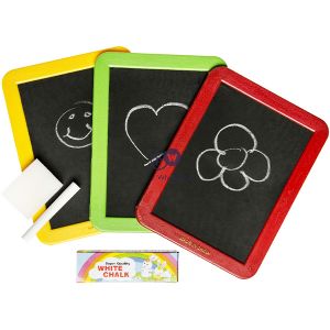 Blackboard With Chalks & Eraser Assorted Colours