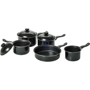 Prima Non-stick Black Carbon Steel Cookware Set 8pc