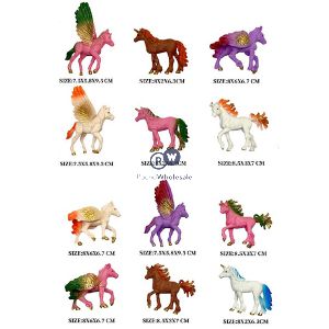 Unicorn & Pegasus Toys 6 Pack Assorted