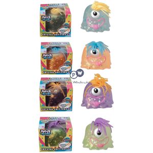 Jokes & Gags Super Squeezy Crystal Critters Squish Toy Cdu Assorted Colours