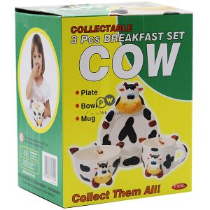 Collectable Cow Breakfast Set 3pc