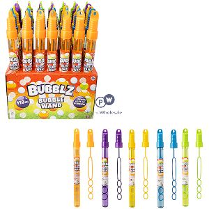 Bubblz Bubble Wand 118ml Cdu Assorted Colours
