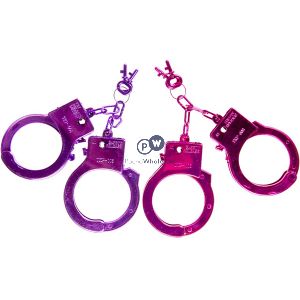 Pink & Purple Pph Metallic Handcuffs Assorted Colours