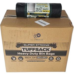 Pound Wholesale Tuffsack 19 Micron Super Strong Black Bin Bags 20 Roll 70l