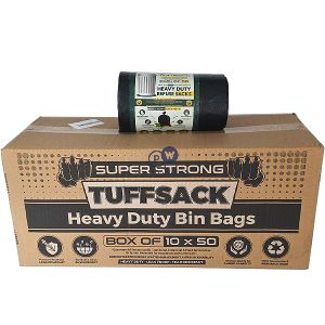 Pound Wholesale Tuffsack 19 Micron Super Strong Black Bin Bags 50 Roll 70l