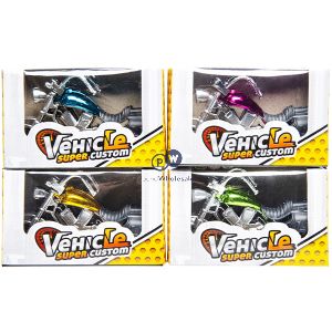 Super-custom Chopper Motorcycle Toy Cdu Assorted Colours