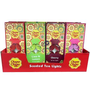 Chupa Chups Tea Lights Assorted 10 Pack Cdu