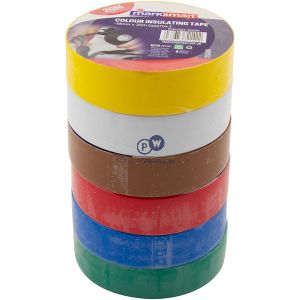 Marksman Insulating Tape 19mm X 20m Cdu Assorted Colours
