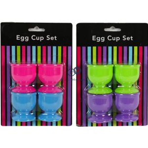 Egg Cup Set Assorted Colours 4 Pack