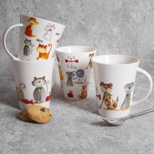 Mad About Mugs New Bone China Cat & Dog Mug 13oz