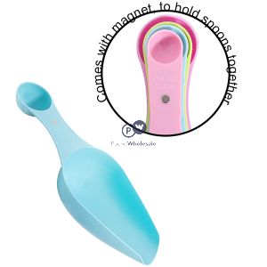 Coco & Gray Assorted Colour Magnetic Pp Measuring Spoons Set 4pc