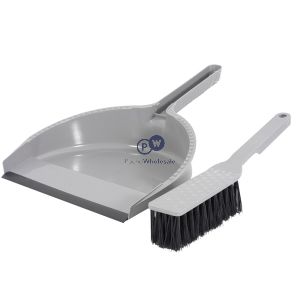 Coco & Gray Rubber Edge Dustpan & Brush Assorted Colours