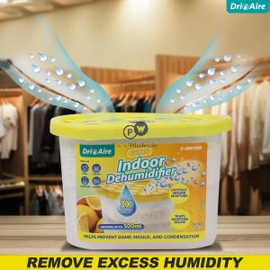 Dekton Dri Aire Lemon Scent Indoor Dehumidifier 500ml