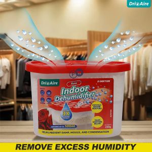 Dekton Dri Aire Rose Scent Indoor Dehumidifier 500ml