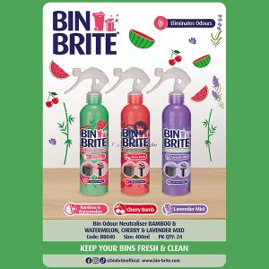 Bin Brite Bin Odour Neutraliser Spray 400ml Assorted Fragrances