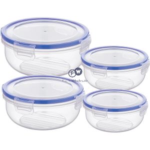 Bager Click & Lock Round Food Storage Container Set 4pc